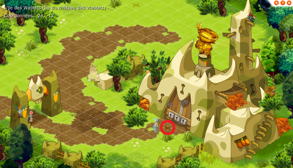 Dofus Retro Château Wa Wabbit, comment y accéder, quel est le chemin pour la panoplie avec les